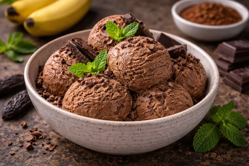 Tonkabohnen-Bananen-Schoko-Eis